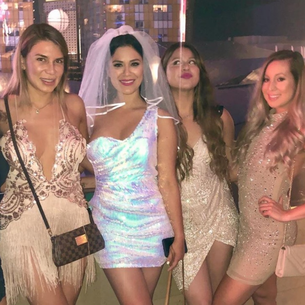 Fashion nova white sequin dress